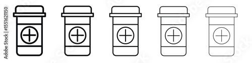 Prescription bottle icon vector, Symbol, logo illustrations