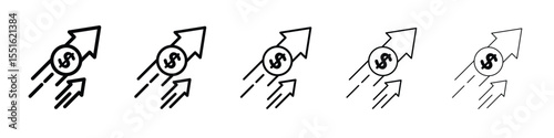 Profit growth icon vector, Symbol, logo illustrations