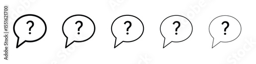 Question icon vector, Symbol, logo illustrations