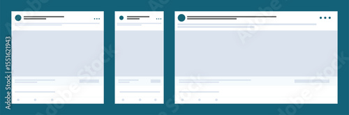 LinkedIn Social Media Mockups: The image presents a trio of social media mockups, representing diverse layouts of a social media platform.