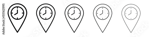 Real time location icon vector, Symbol, logo illustrations