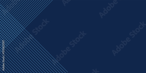 Blue background. Vector abstract, science, futuristic, energy technology concept. Digital image of light rays, stripes lines with blue light over dark blue background