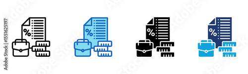 Business Loan icon Multi Style Vector Illustration