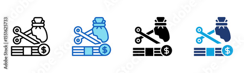 Deductible Amount icon Multi Style Vector Illustration