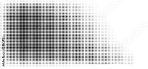 Halftone dotted abstract background. Grain gradient texture background with dots. Noise Stipple pointillism pattern. Sand, grain, grunge stipple effect. Abstract texture, engraved overlay. Vector
