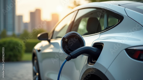 Plugging in at a charging station