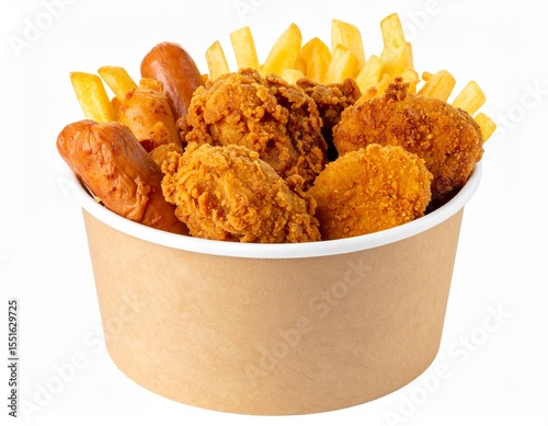Fried food in paper cup