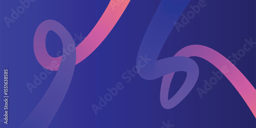 Abstract Wavy Ribbon Loop with Fluid Motion