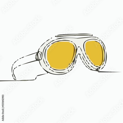 Accessories for professional swimmers Icon - swimming goggles illustration  