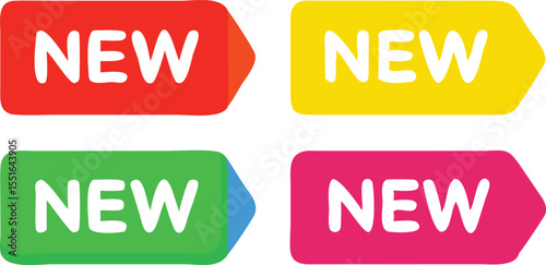 A colorful set of vector sale stickers, labels, and buttons for promotions and discounts