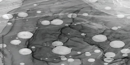 Peaceful White Watercolor Background with Cloud-Inspired Texture in Soft Stone-Gray Sky Hues. Soft White and Pale Gray Watercolor Background Inspired by Overcast Sky and Gentle Cloud Movements