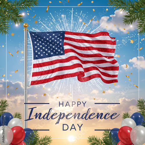 usa happy flag nice design independence day