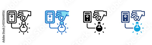 Lighting Installation icon Multi Style Vector Illustration
