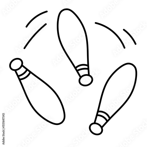 juggling club icon vector