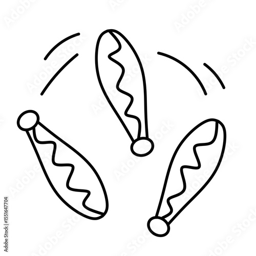 juggling club icon vector