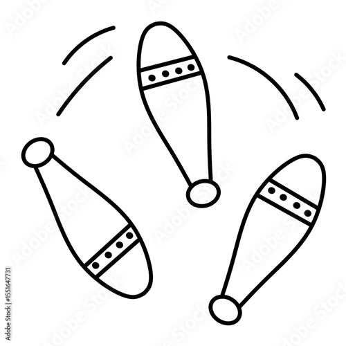 juggling club icon vector