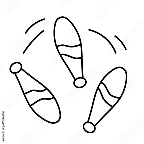 juggling club icon vector