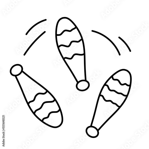juggling club icon vector