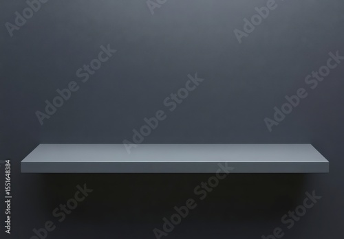 Wallpaper Mural Empty Dark Gray Shelf Against a Gray Background Torontodigital.ca