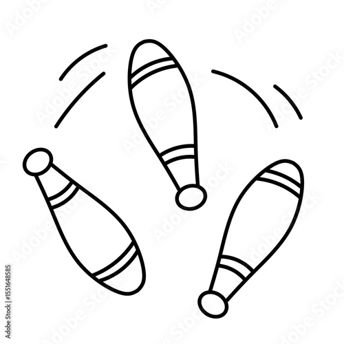 juggling club icon vector