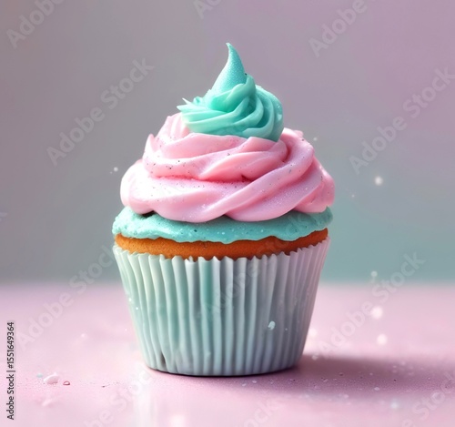 Illustration of small Cupcake with Edible Glitter