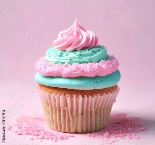 Illustration of small Cupcake with Edible Glitter