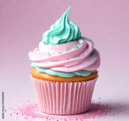 Illustration of small Cupcake with Edible Glitter