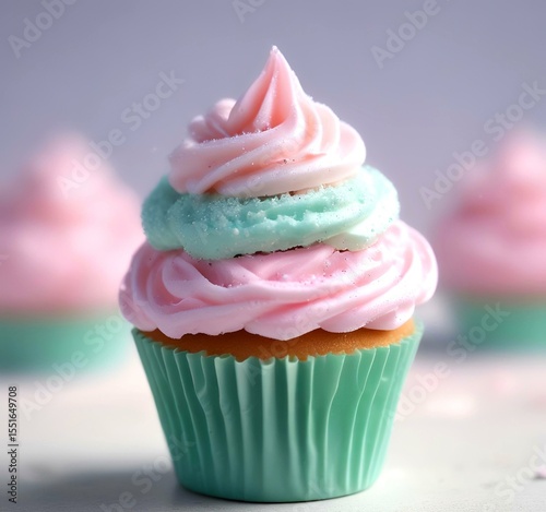 Illustration of small Cupcake with Edible Glitter