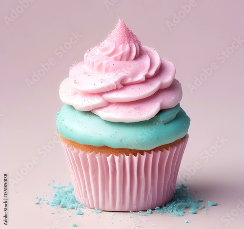 Illustration of small Cupcake with Edible Glitter