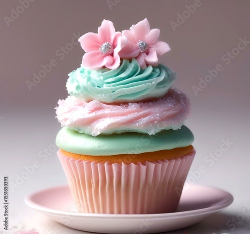 Illustration of small Cupcake with Edible Glitter