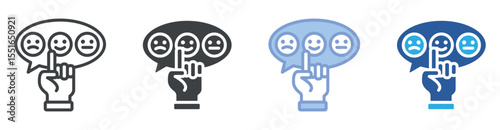 Feedback icon set multiple style collection