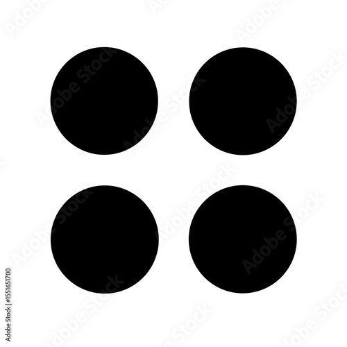 Four circles cluster icon vector illustration