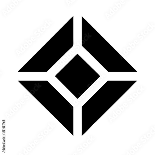 Geometric diamond pattern icon vector illustration