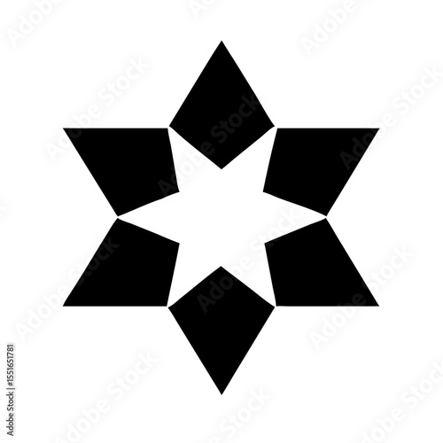 Geometric star icon vector illustration