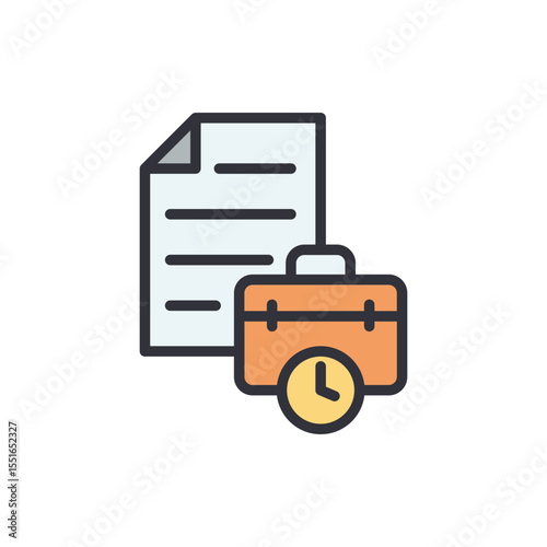 Deadline Approaching For Business Documents And Project Management Icon
