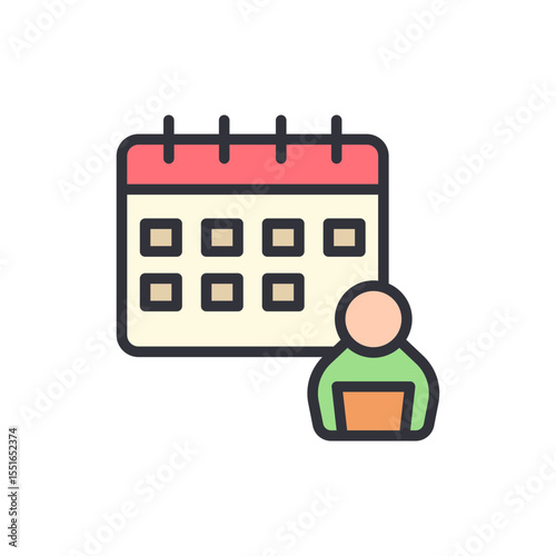 Organization With Time Management And Planning With The Calendar