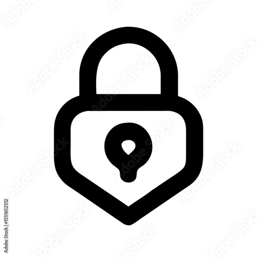 Love padlocks icon vector illustration