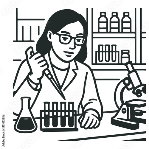 Scientist conducting research in a laboratory