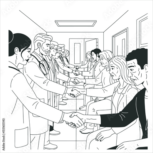 Medical Team Greet Patients