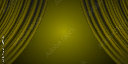 Elegant Gold Curtain Background. Luxury Drapery for Stage or Event Design. Vector Illustration. Wallpaper