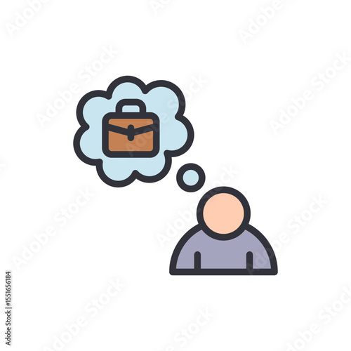 Person Dreaming About Job Opportunities And Professional Career Goals