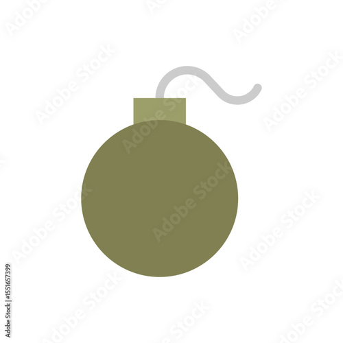Vector illustration of a Bomb in flat style isolated in white background
