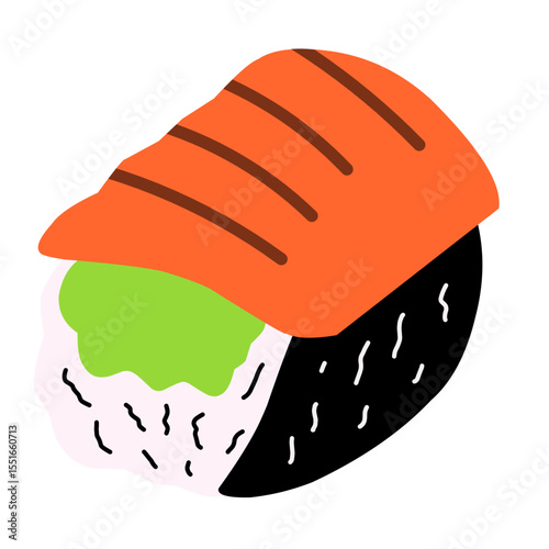 Japanese sushi illustration