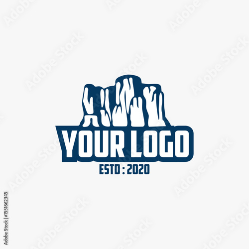 Mountain and Rock Formation Logo
