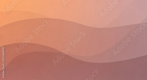 Abstract Warm Hues Wave Background, Soft Peach and Coral Gradient
