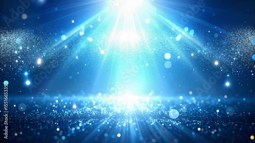 Blue glittering spotlight background