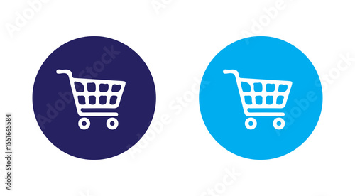 blue shopping cart icon