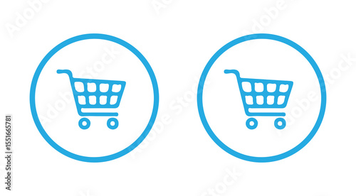 blue shopping cart icon