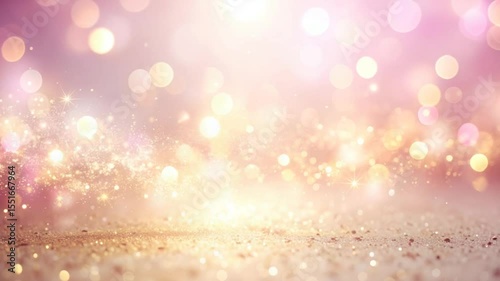 Pink gold glitter bokeh background