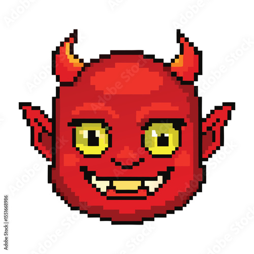 Pixel devil emoji